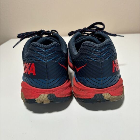 Hoka One One Torrent 2 Mens 10.5 Trail Running Shoes Moonlit Ocean Risk Red - Picture 2 of 12